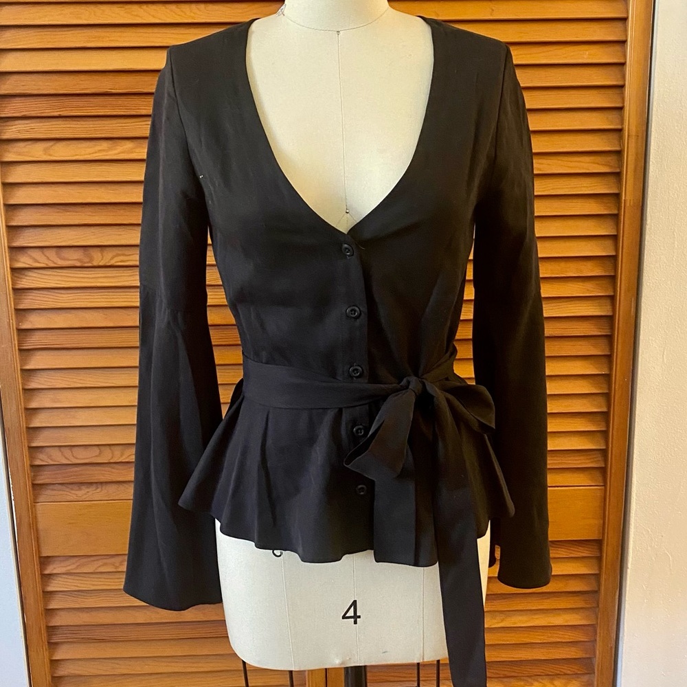 Black Peplum Blouse